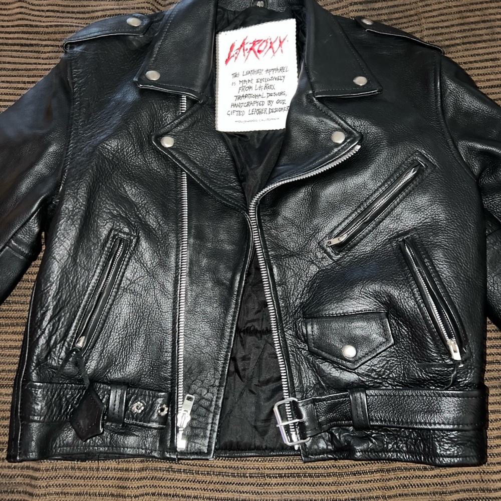 Black Leather Performance Jacket - image 1